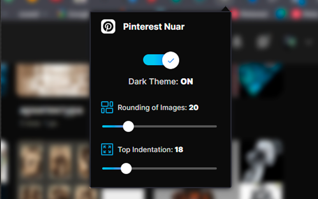Pinterest Nuar | Dark Theme截图3