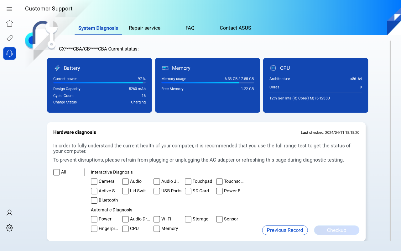 MyASUS for Chromebook Extension截图1