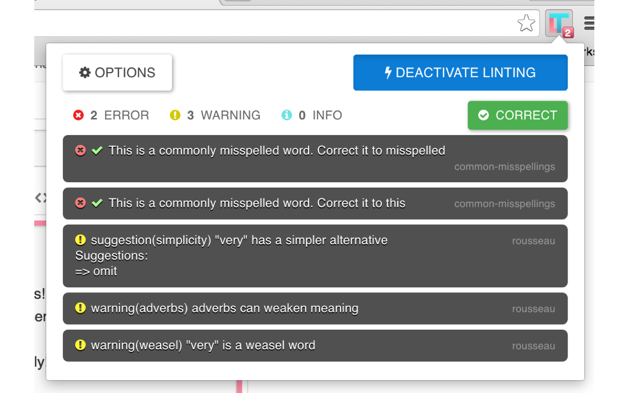 textlint: Proofreader截图3