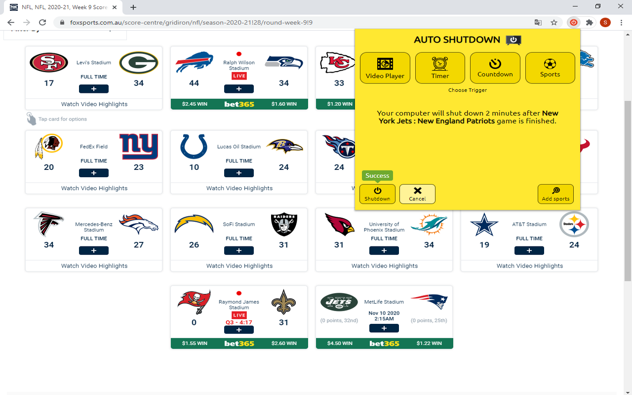 Auto Shutdown Extension截图2