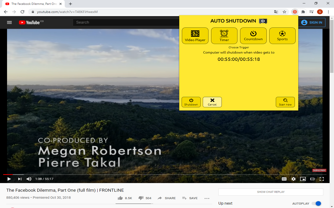 Auto Shutdown Extension截图4