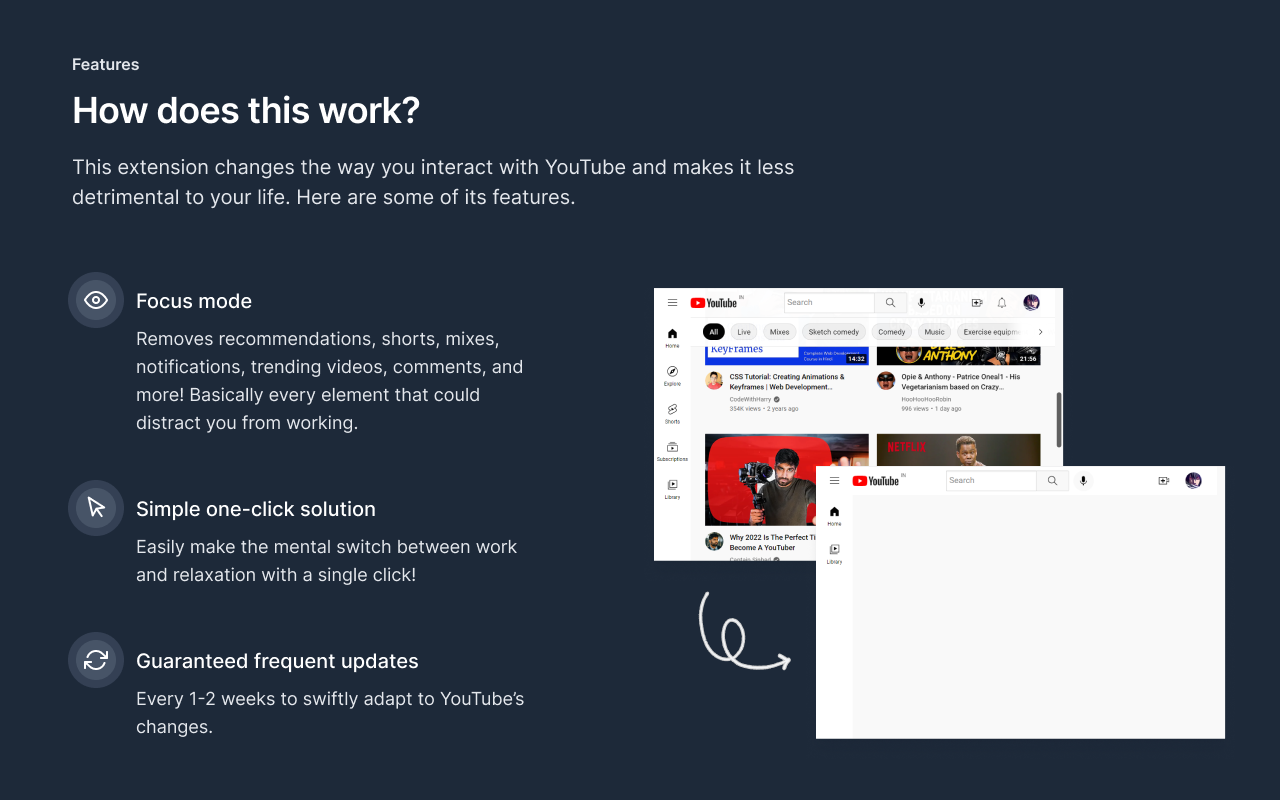 YouTube Detox: Optimize YT for Maximum Focus!截图1