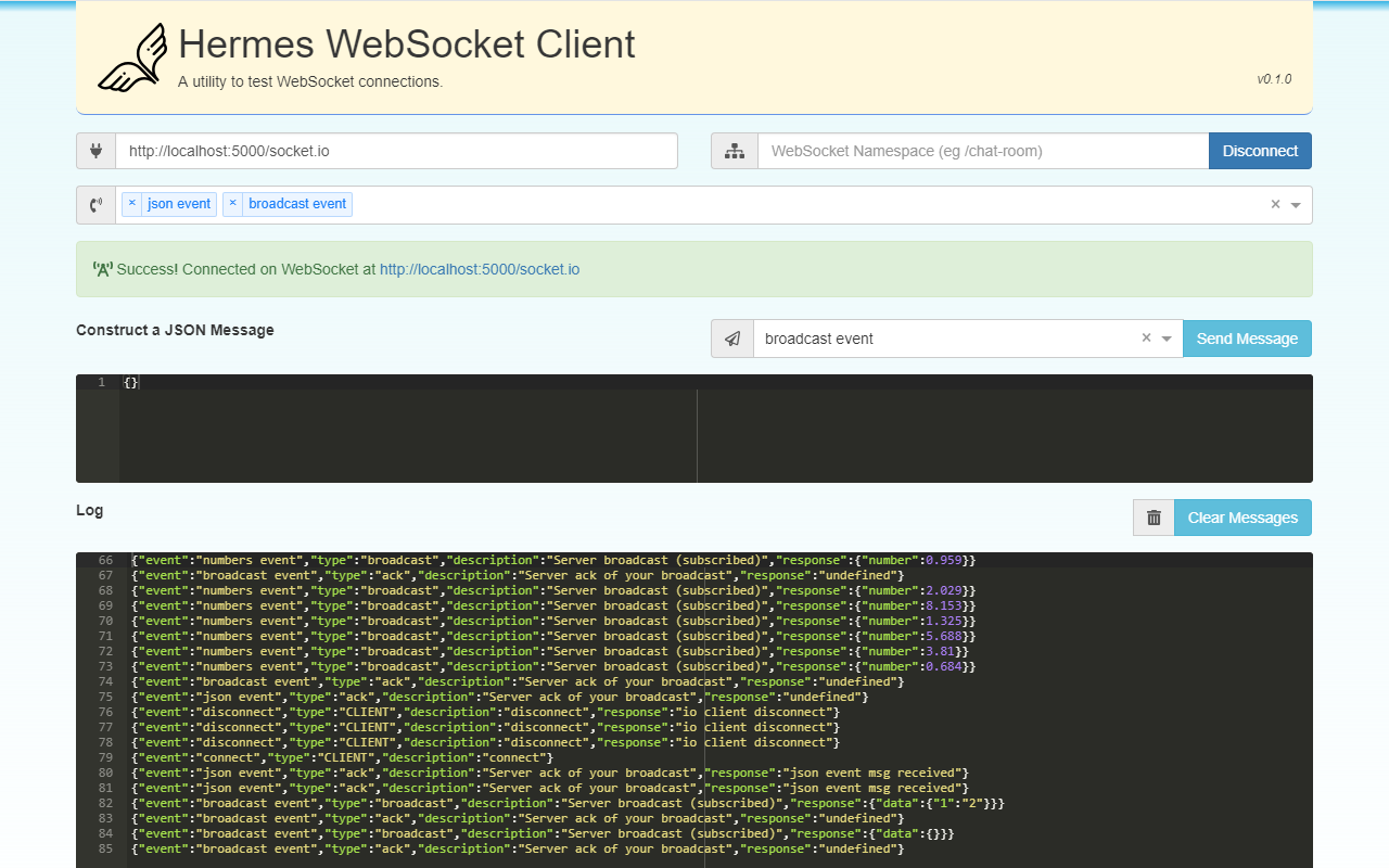 Hermes WebSocket Client截图1