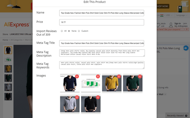 Magento 2 AliExpress Importer截图5