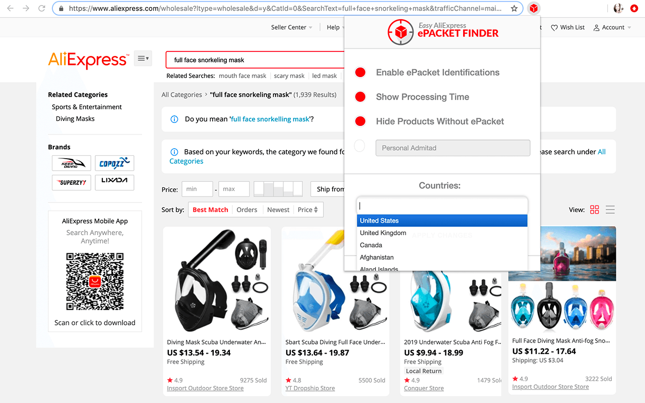 Easy AliExpress ePacket Finder截图2