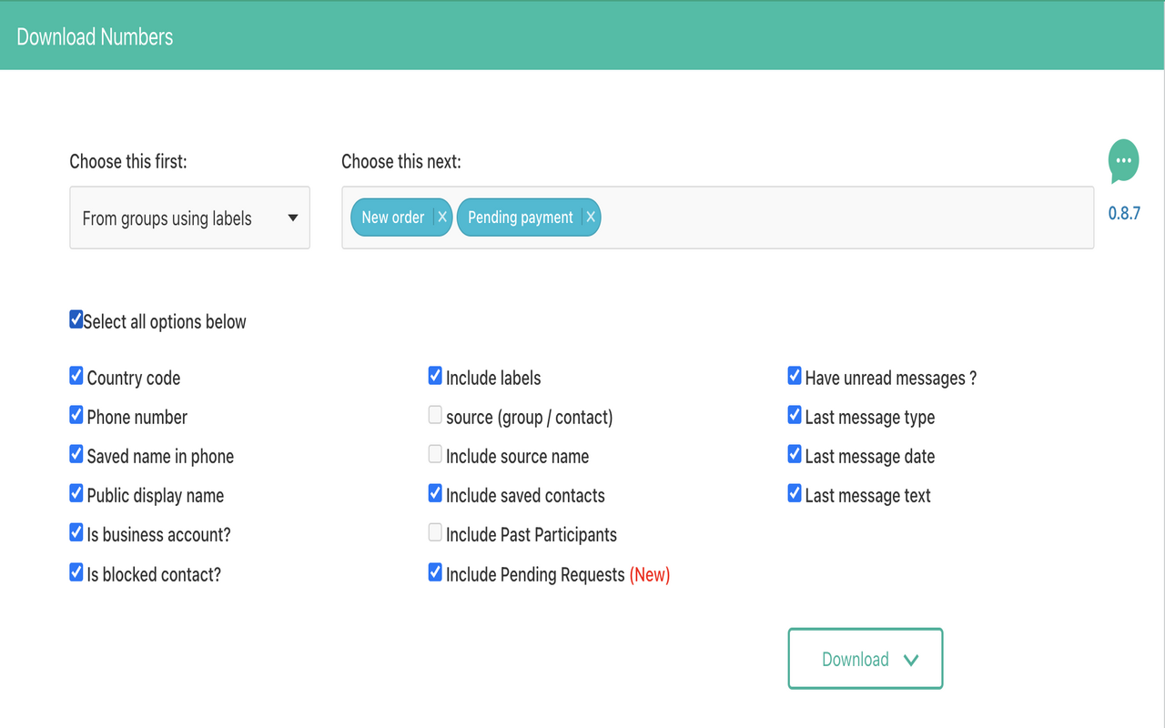 WA - Download Group Phone Numbers截图5