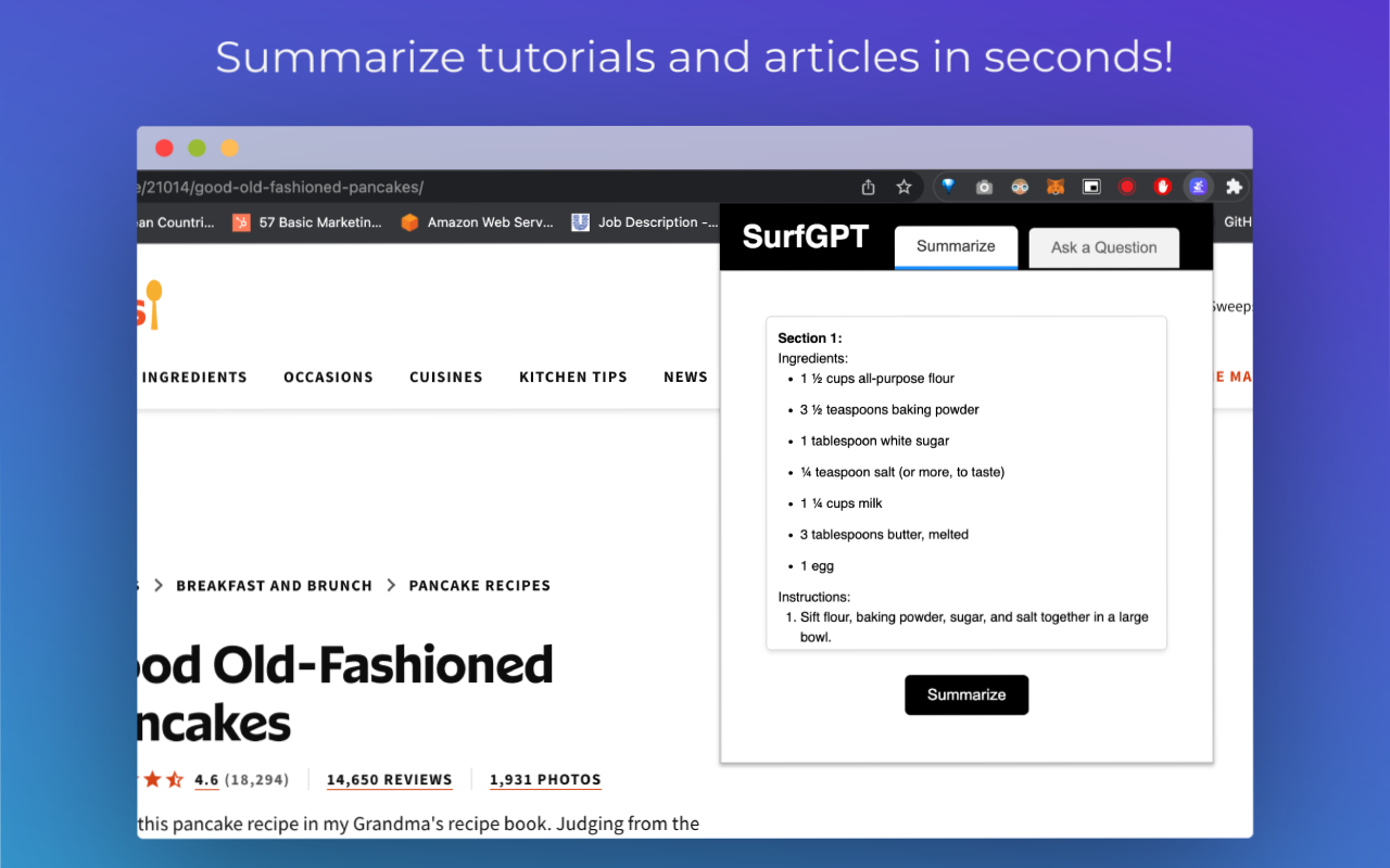 SurfGPT: Chat with any website!截图4