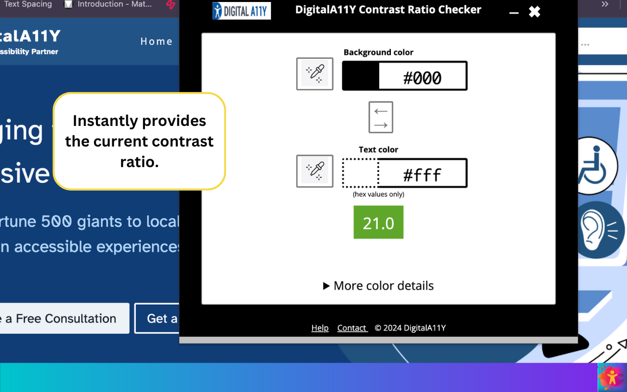Color Contrast Checker by DigitalA11Y截图3