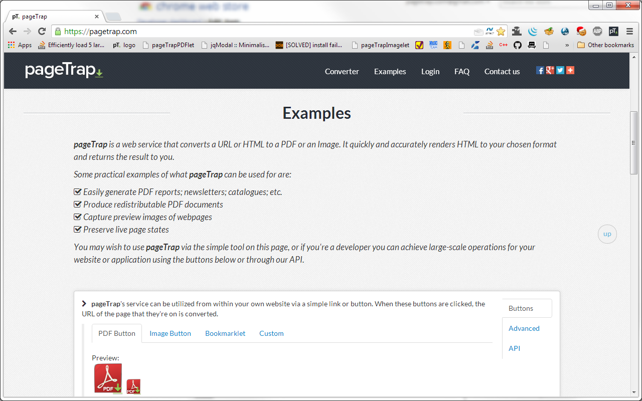pageTrap - Convert URLs to PDFs or Images截图2