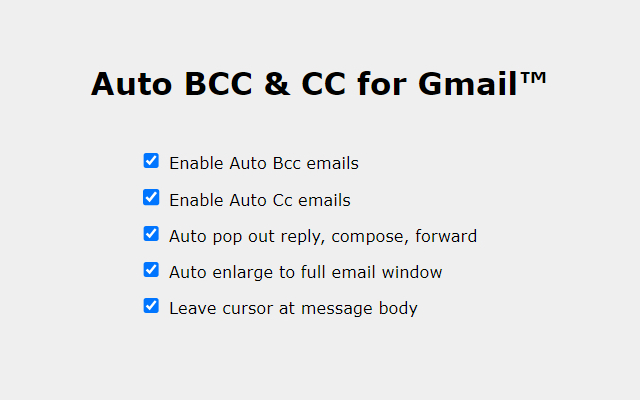 Auto BCC for Gmail™截图2