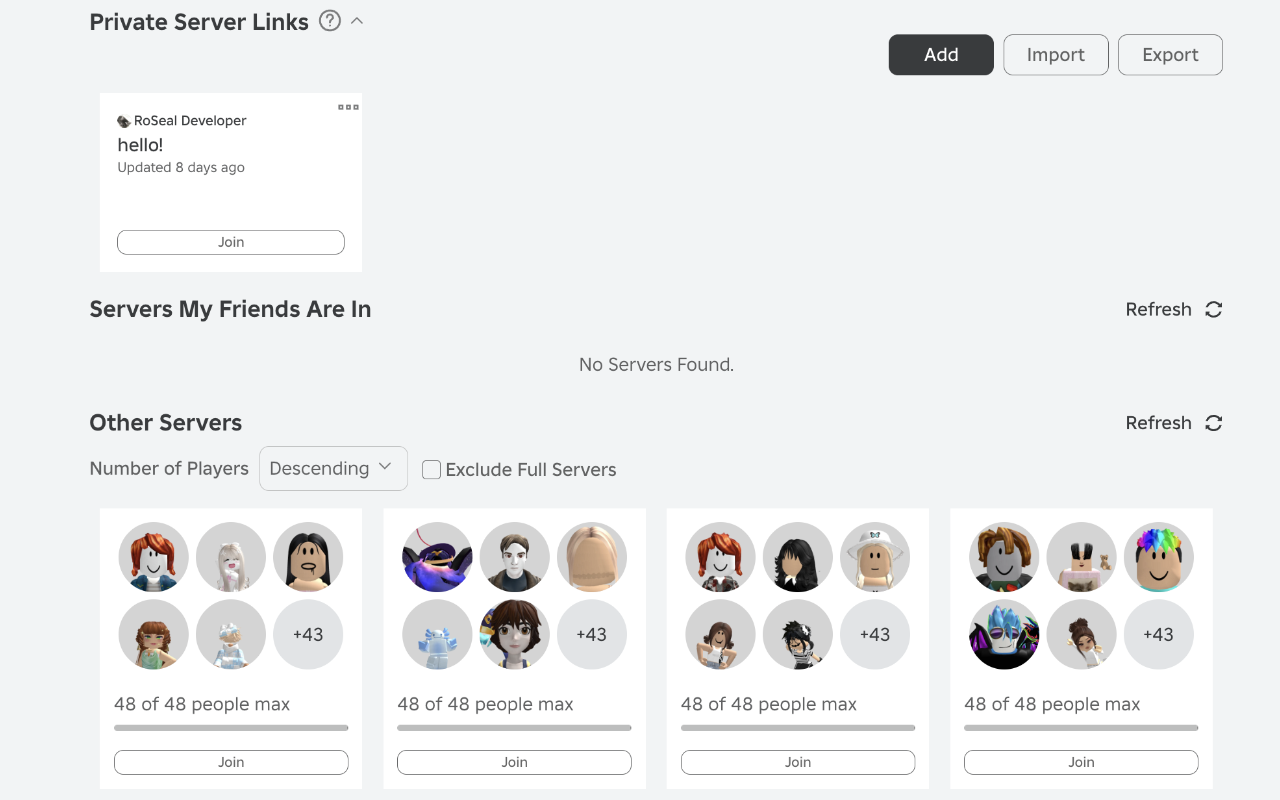 RoSeal - Augmented Roblox Experience截图2