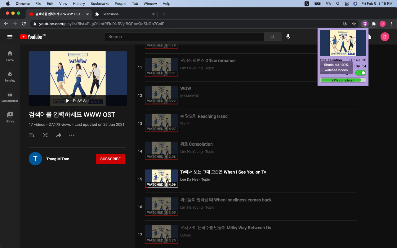 YouTube Playlist Duration Calculator截图2