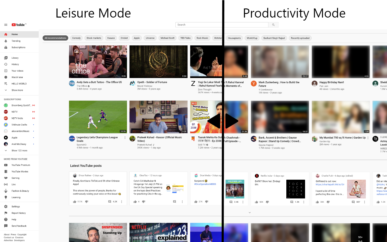 YouTube™ Productivity Mode截图2