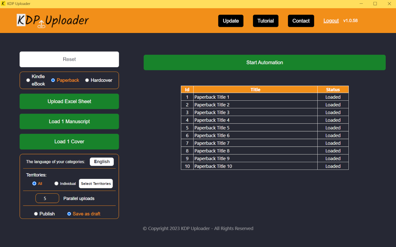 KDP Uploader截图2