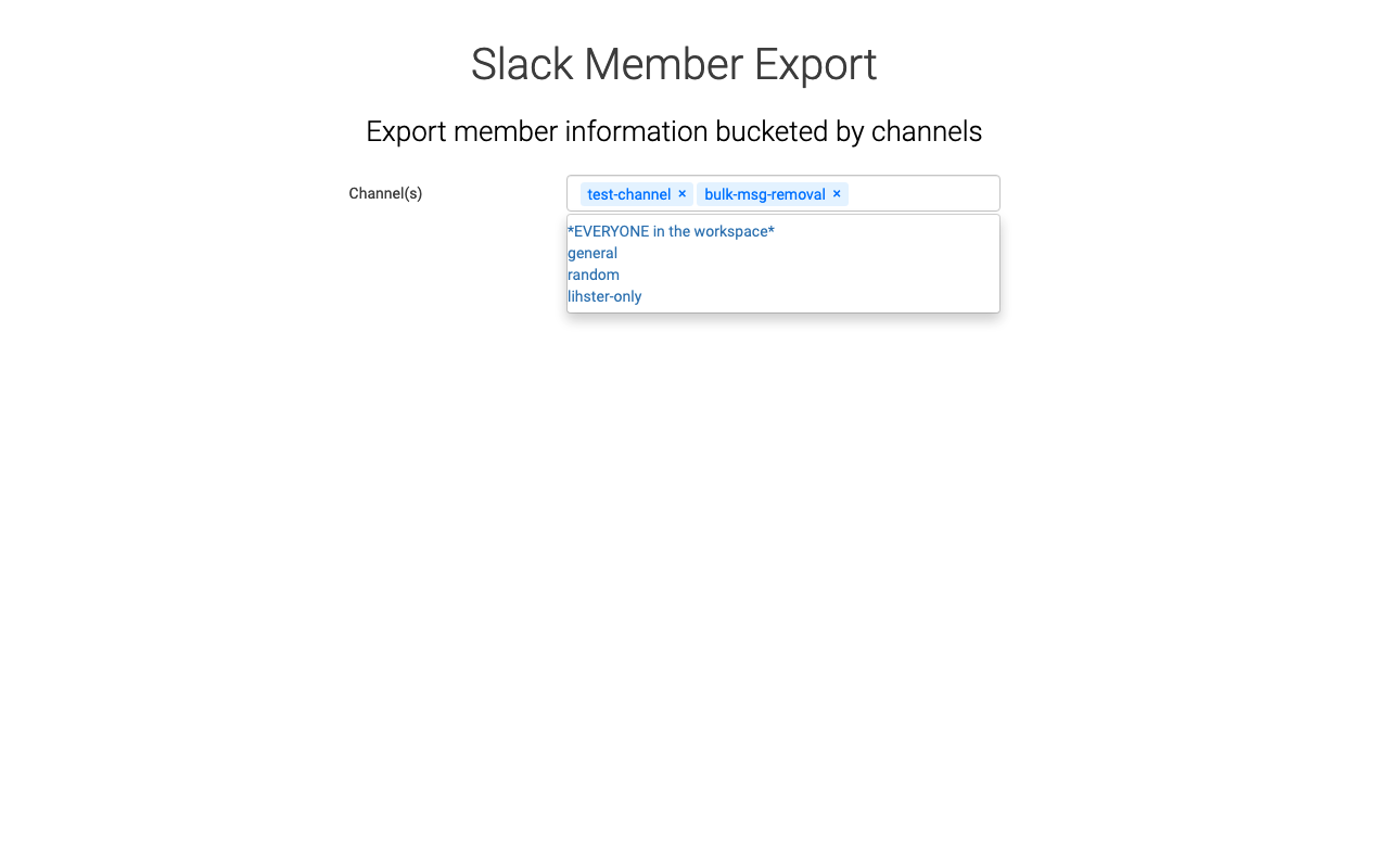 Slack Channel Membership Exporter截图1