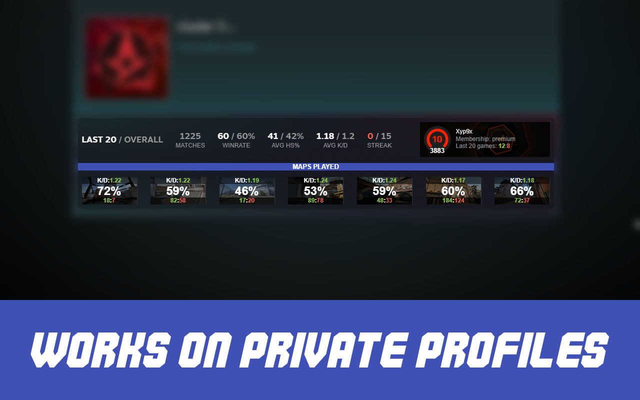 Steamify - Faceit stats checker截图2