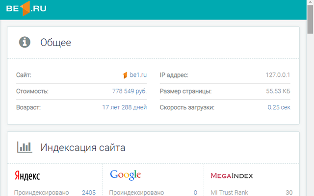 SEO-анализ сайта от Be1.ru截图4