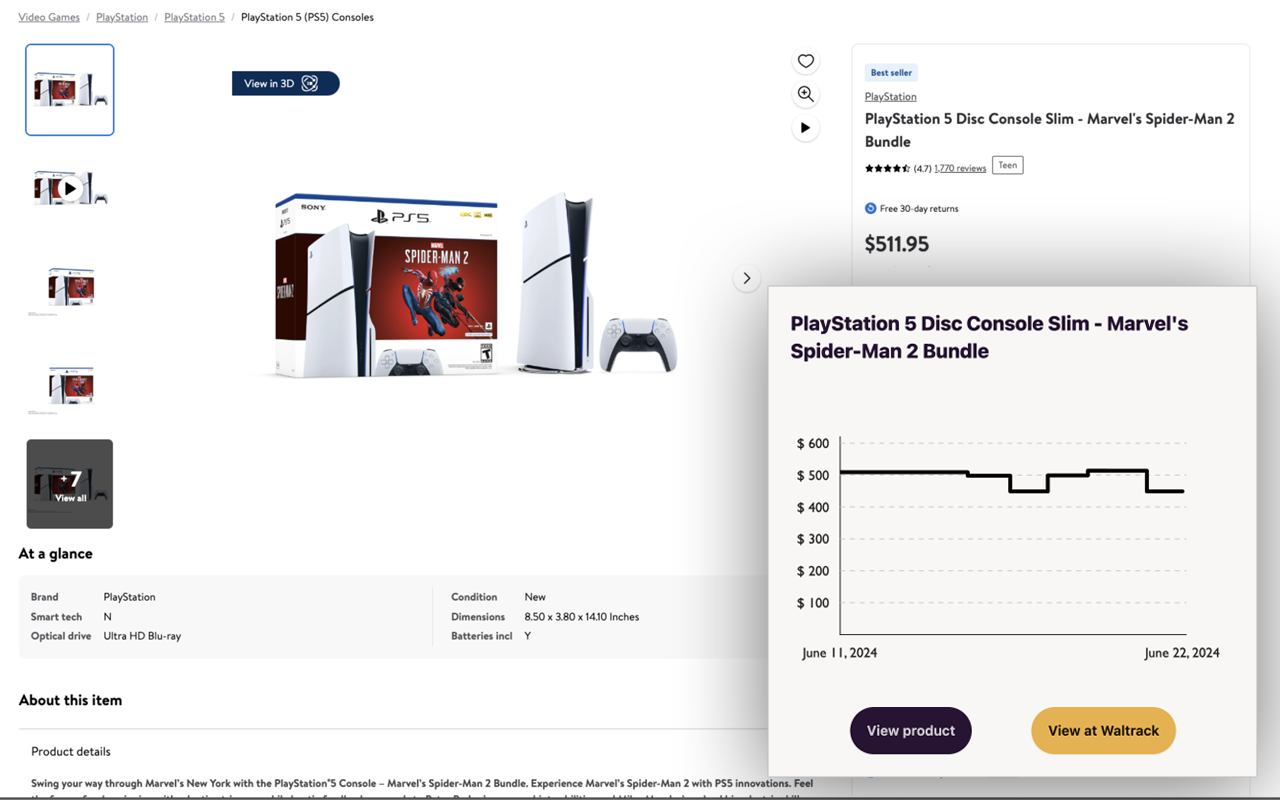 Waltrack | Walmart Price Tracker截图1