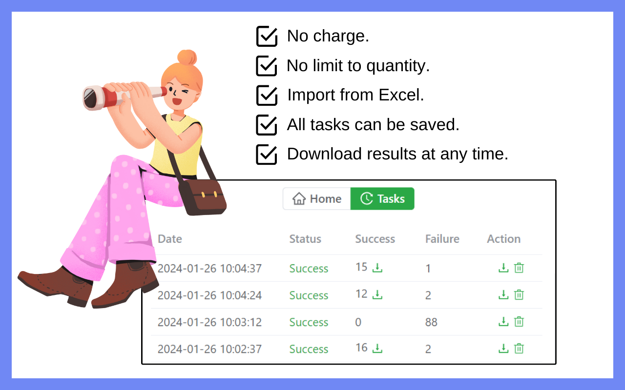 免费 WhatsApp 号码验证工具 – 验证 WhatsApp 是否注册截图1