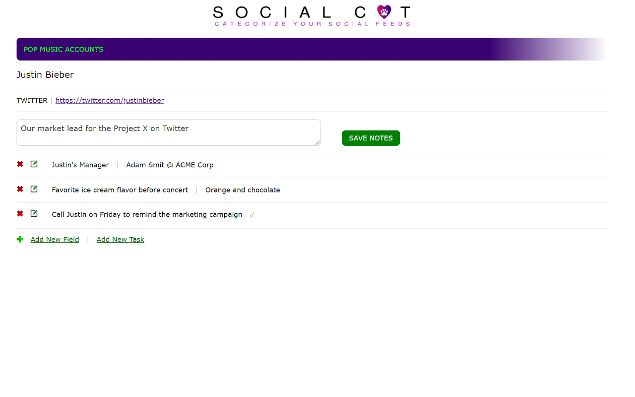 Social Media Rolodex - SOCIAL CAT截图2