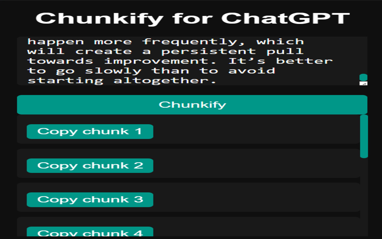 Chunkyfy for ChatGPT截图2