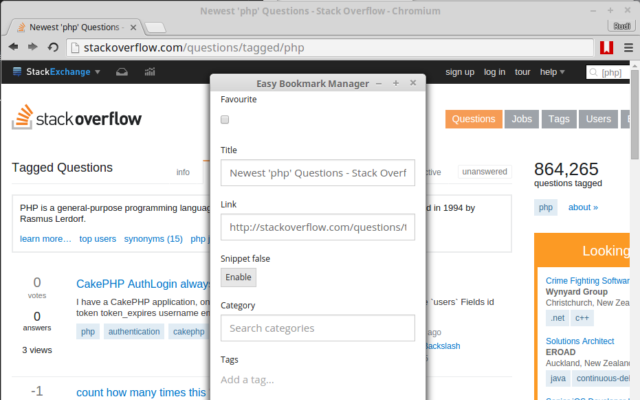 Easy Bookmark Manager Extension截图2