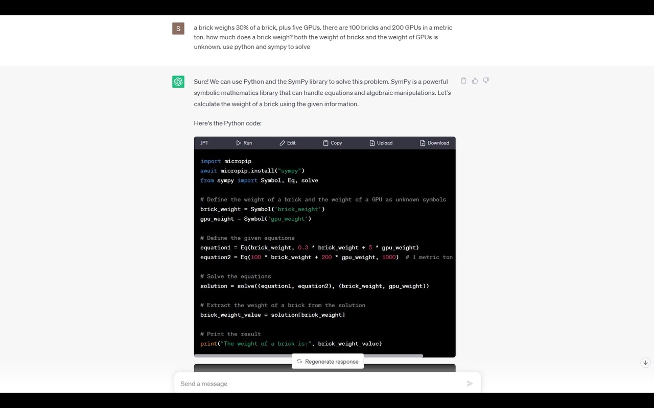 JPT - ChatGPT Code Interpreter截图2
