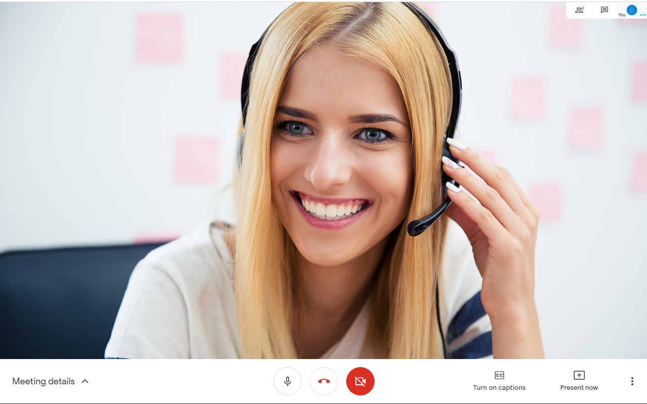 Google Meet的反应截图2