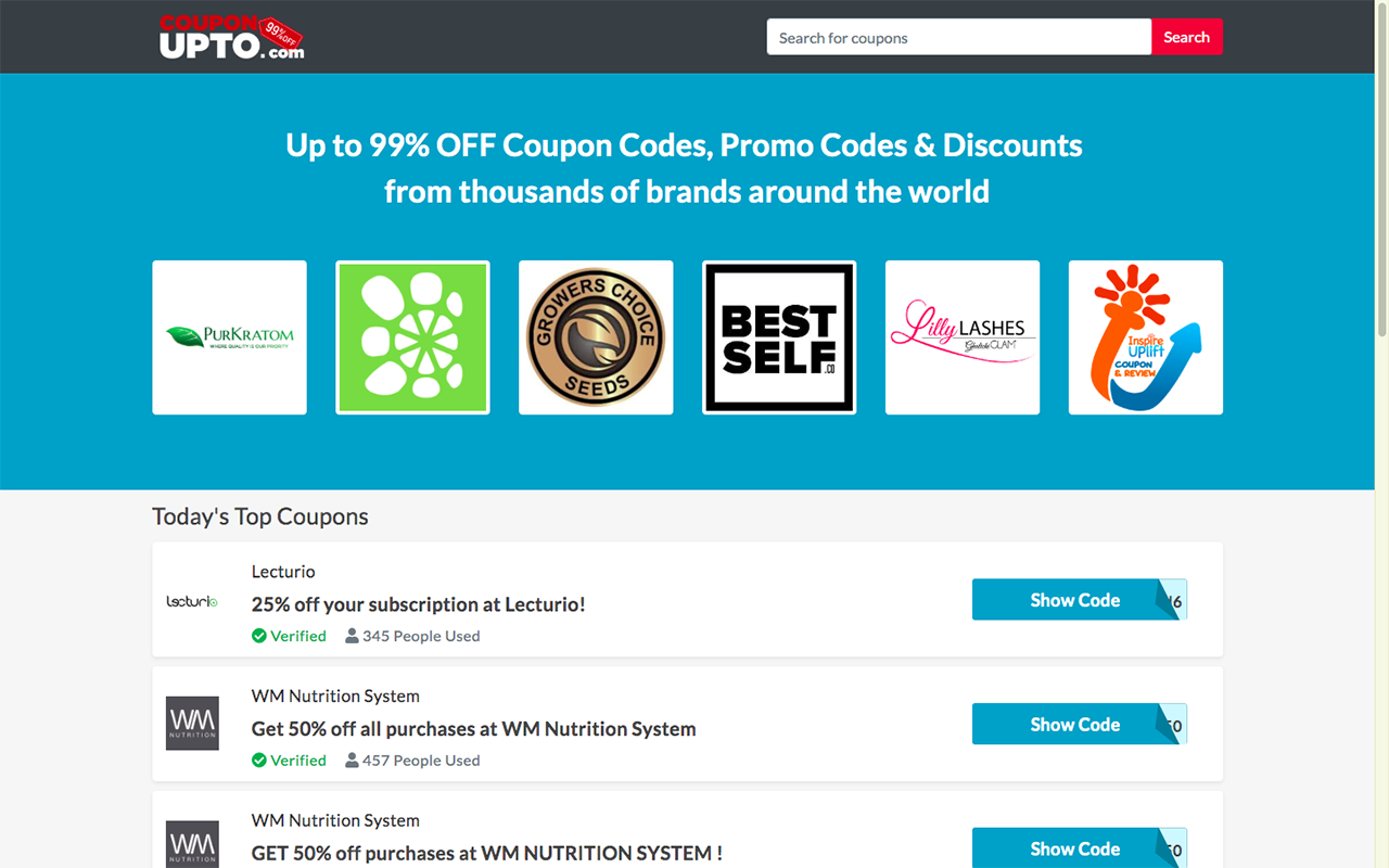 CouponUpto.com | Top Coupons & Reviews截图1