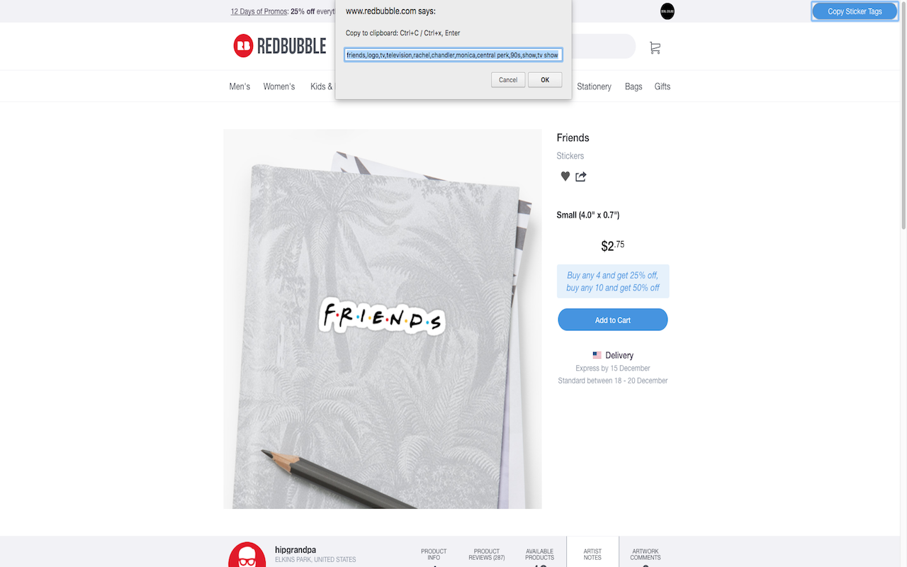 Red Bubble Product Import截图1