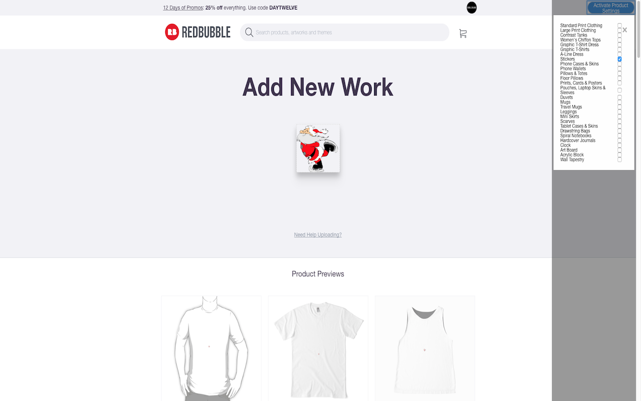 Red Bubble Product Import截图2