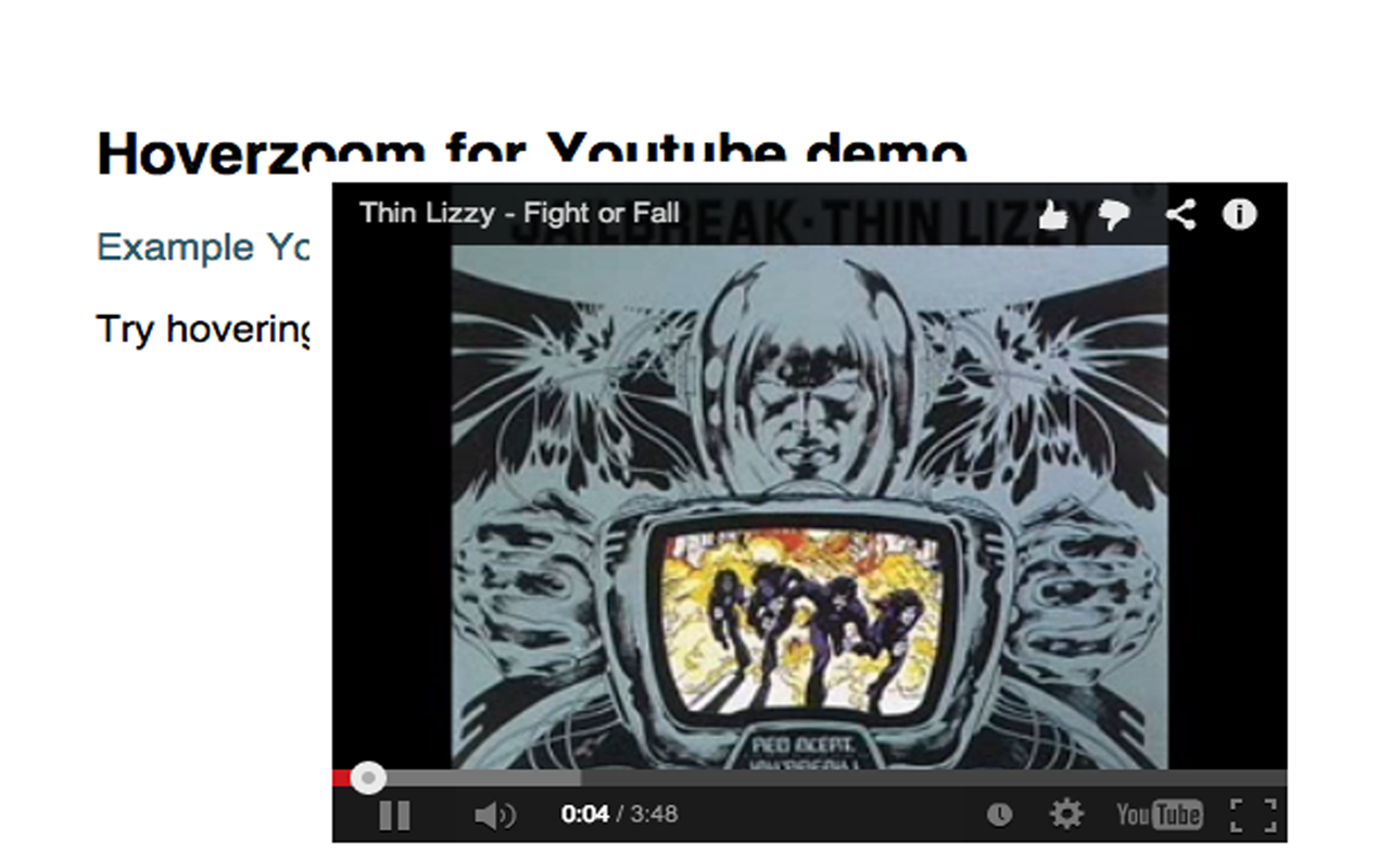 Hoverzoom Plus for Youtube videos截图1