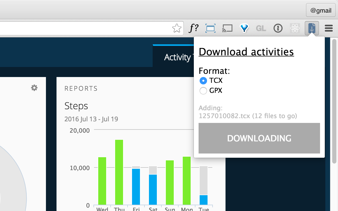 Garmin activity downloader截图1