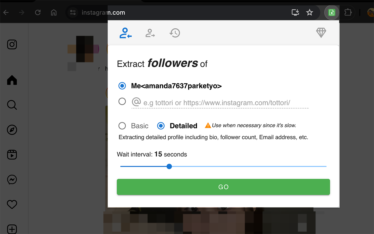 IGFET - IG Follower Export Tool截图1