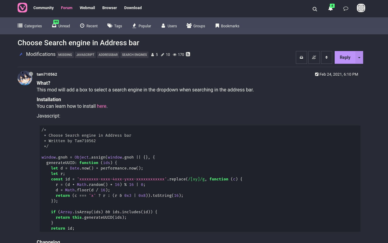 Vivaldi Forum mod截图3