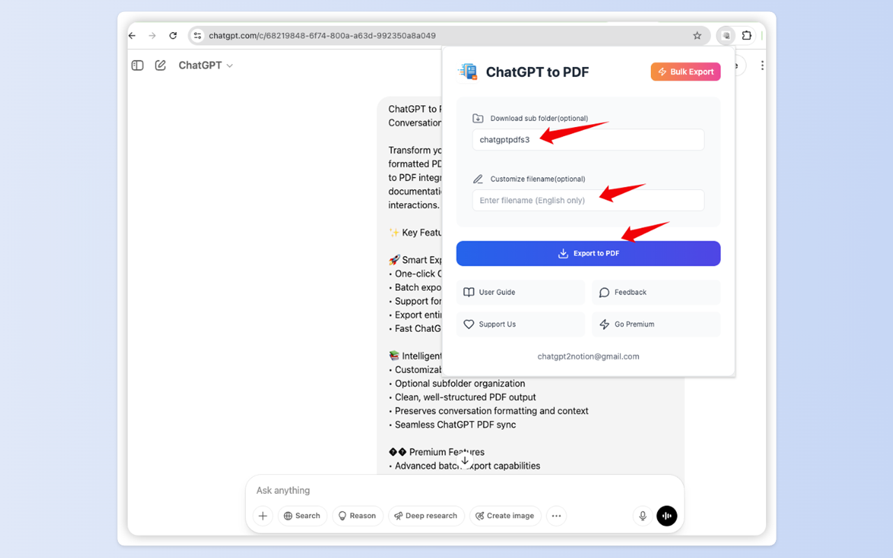 ChatGPT to PDF - 一键导出与批量保存截图2