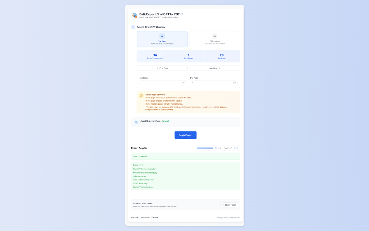 ChatGPT to PDF - 一键导出与批量保存截图3