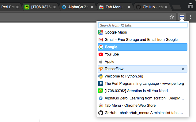 Tab Menu截图1