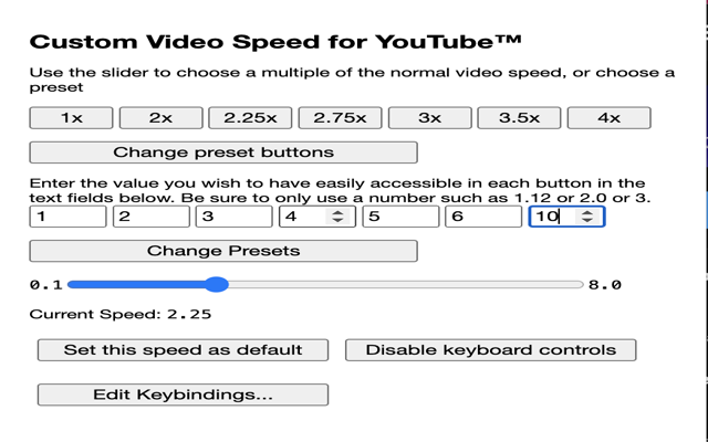 Custom Video Speed for YouTube™截图4