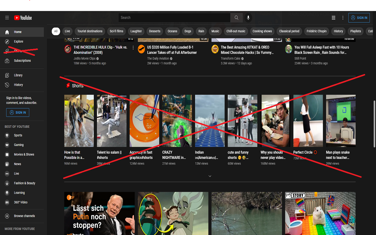 No YouTube Shorts截图1