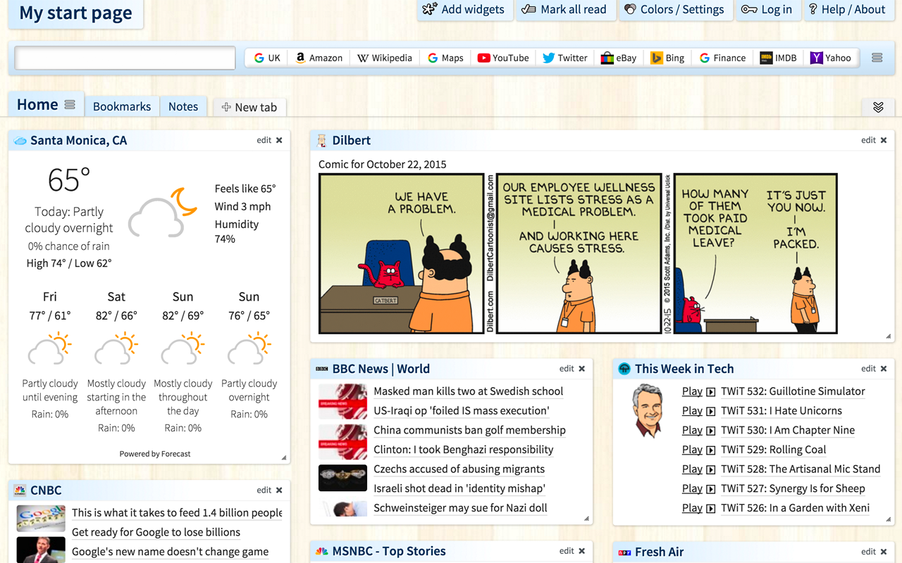 Protopage Start Page截图1