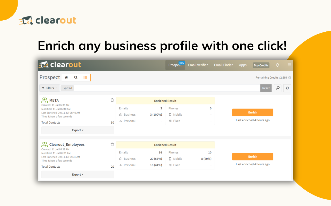 Email Finder & Phone Enrichment - Clearout截图1