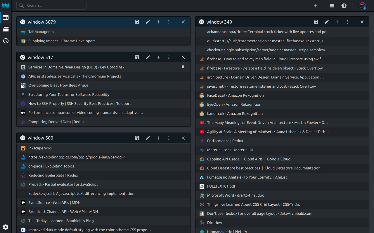 Tabmanager.io - Tab Session Manager截图1