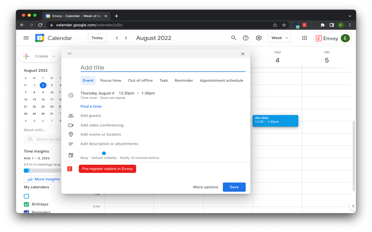 Envoy for Google Calendar截图3