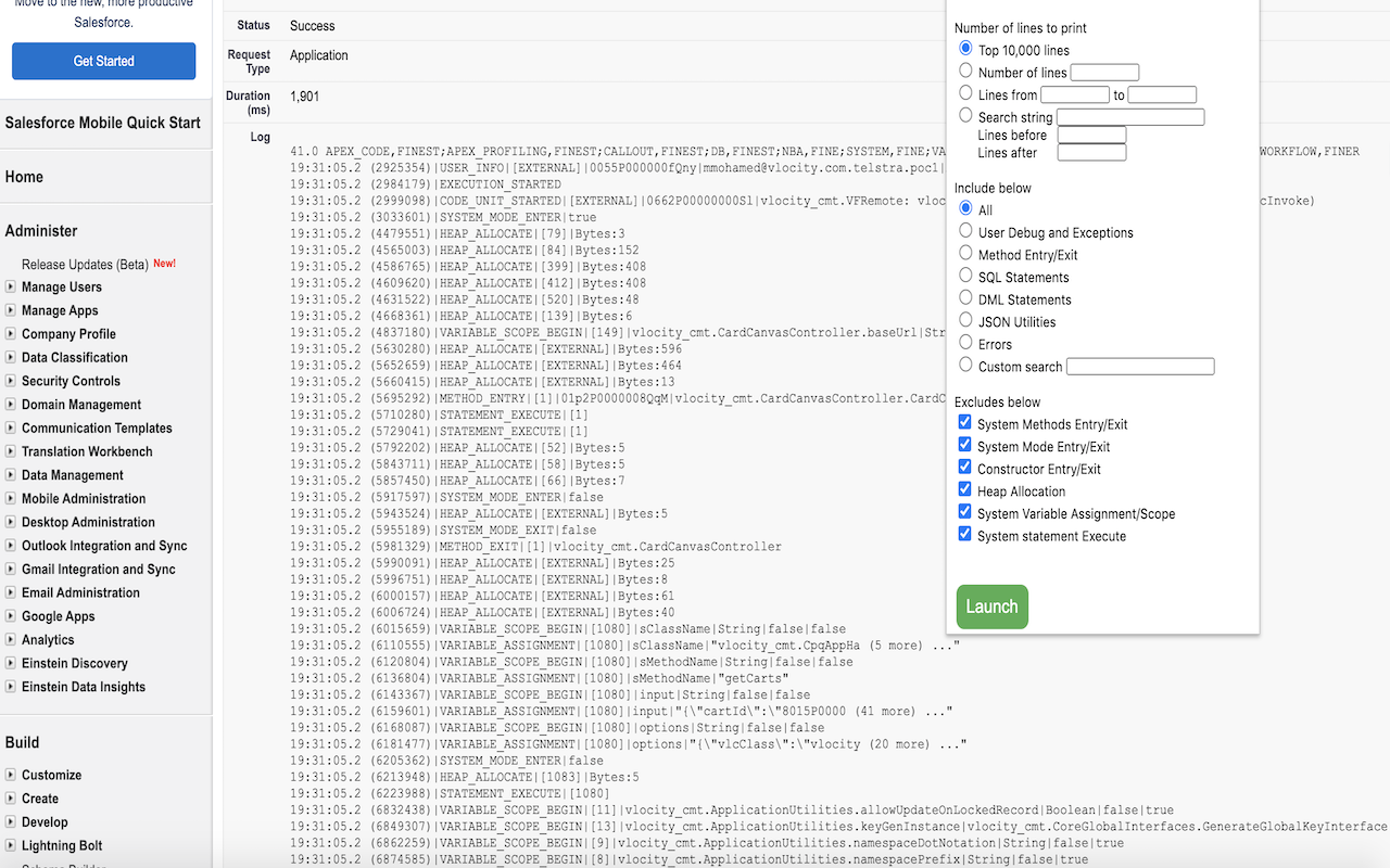 Salesforce Debug Log viewer截图1