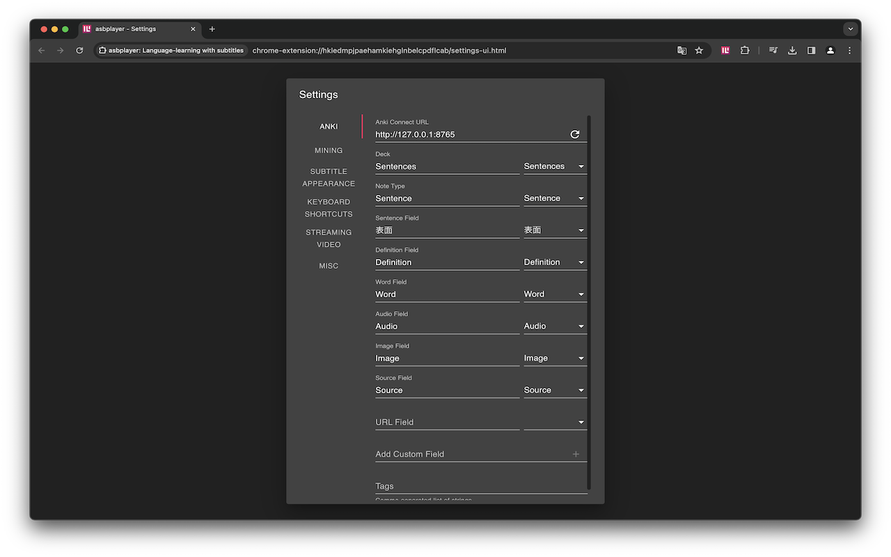 asbplayer: Language-learning with subtitles截图2