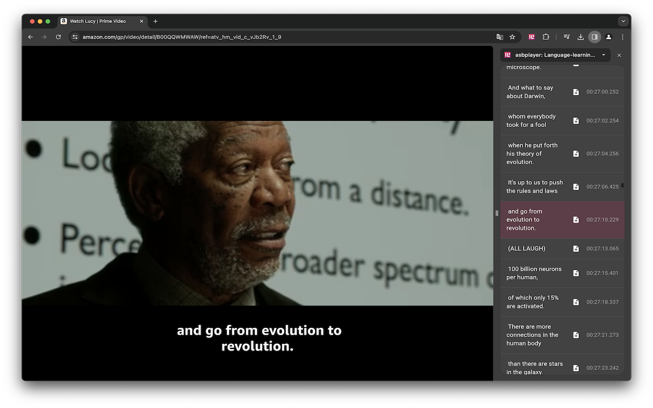 asbplayer: Language-learning with subtitles截图3