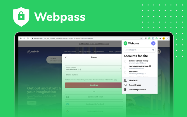 Webpass: менеджер паролей для компаний截图1