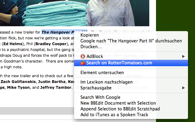 RottenTomatoes.com Context Menu截图1