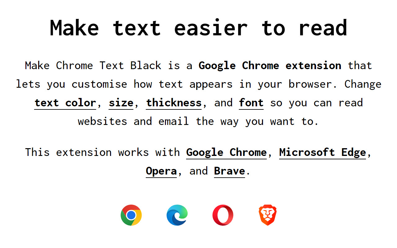 Make Chrome Text Black截图2